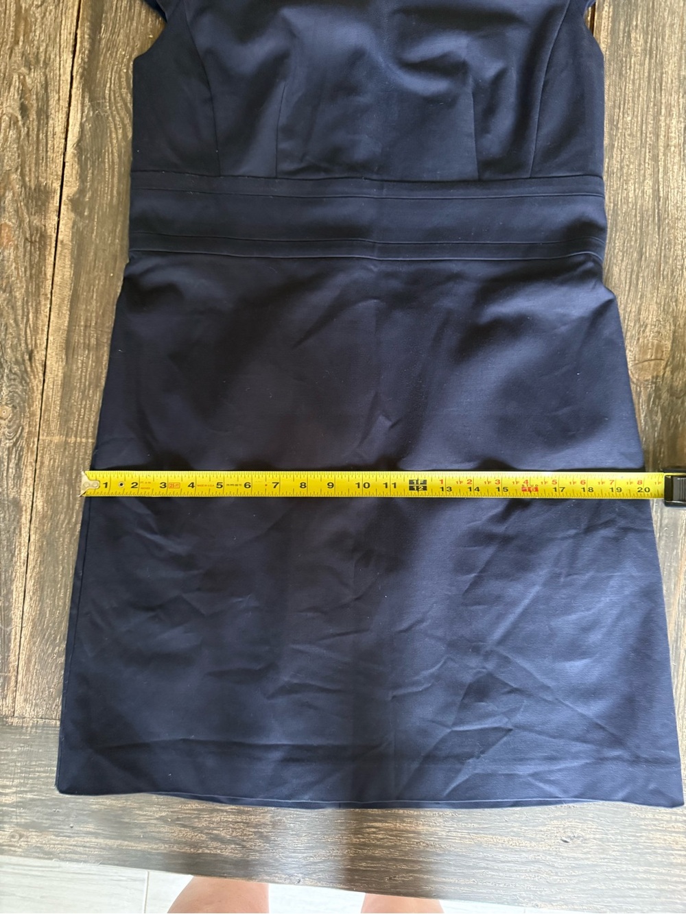 Ann Taylor Petite Navy Cap Sleeve Shift Dress 10P New With Tags - Picture 2 of 9